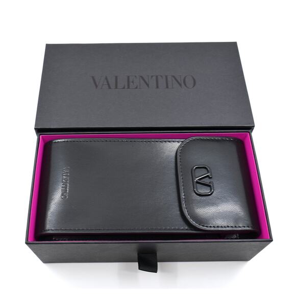 NEW VALENTINO GOLDCUT VLS-113A-55 BLACK GREY LENS SUNGLASSES AUTHENTIC - Picture 15 of 15